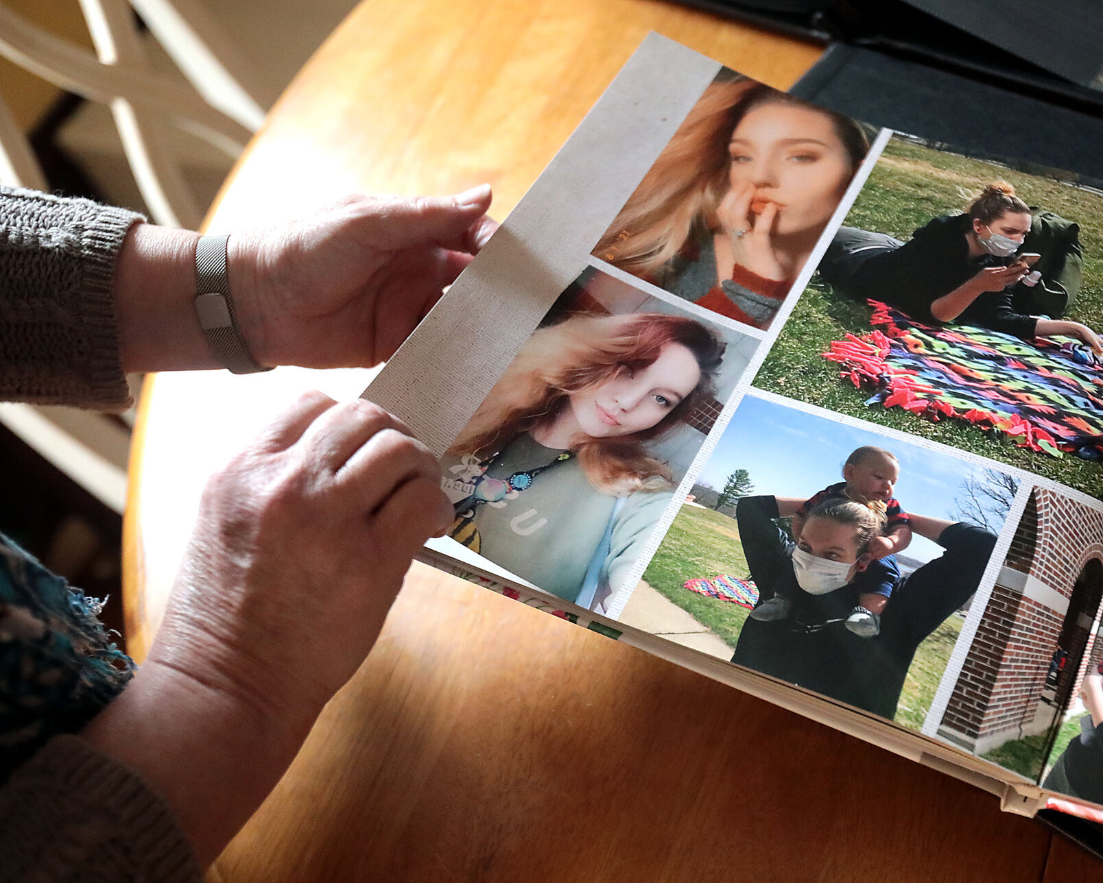 Lorre with Lily photo album
